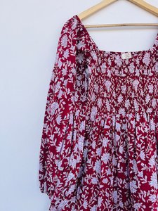 À la mode indien bloc imprimer femmes filles pur coton Maxi robe décontracté été soirée longue Midi en vrac motif naturel chaud! - Product Image 4