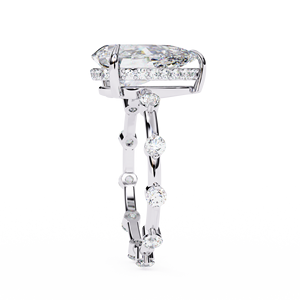 Bague en diamant de laboratoire de qualité supérieure, taille poire |   Or 10 carats |   Certifié IGI |   Excellente symétrie polonaise |   Engagement de luxe sans conflits - Product Image 1