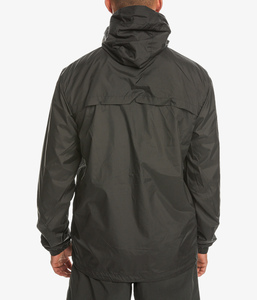 Veste coupe-vent décontractée pour homme, personnalisée, noire, en polyester, col montant, fermeture éclair, à capuche, pour l'été - Product Image 5
