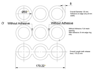 Ruban adhésif acrylique double face pour réparation de moustiquaires, diamètre 5,5 cm, longueur totale 17 cm, marque pour une fixation solide, kit de réparation rapide (3 pièces) - Product Image 3