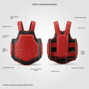 Protector de Pecho para Boxeo de Marca Privada, Equipo de Entrenamiento de Artes Marciales, Taekwondo, Karate, Protección Completa para el Pecho - Product Image 2