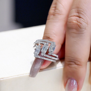 Bague de fiançailles en moissanite de qualité supérieure, bijoux élégants et luxueux pour mariage, anniversaire, demande en mariage, collection de cadeaux - Product Image 2