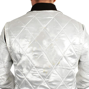 Chaqueta Deportiva Varsity Personalizada Verde 100% Poliéster, Chaqueta Bomber Letterman para Hombre con Cuello Alto Forrado en Negro y Bordado de Baloncesto - Product Image 5