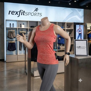 REXFITSPORTS 2026 เสื้อกล้ามครอปผู้หญิงแบบใหม่ สกรีนโลโก้ได้ตามต้องการ ทรงเข้ารูป ไร้แขน เหมาะสำหรับออกกำลังกาย โยคะ ฟิตเนส กีฬา ขายส่ง - Product Image 6