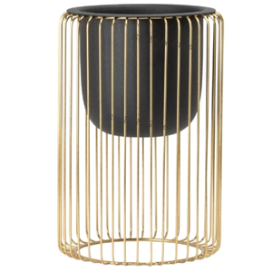 Support en fil de fer thermolaqué durable, jardinière polyvalente moderne et classique pour l'extérieur et l'intérieur avec drainage - Product Image 3