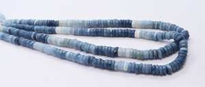 AAA Denim Blue <b>Opal</b> Shaded Plain Smooth Flat Tyre Shape Beads Heishi Blue <b>Opal</b> Beads 16 Inch <b>Opal</b> Wheel 5-6 MM <b>Opal</b> Beads - Product Image 6