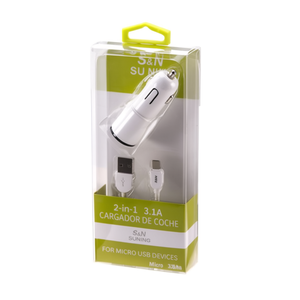 S&N Suning 2 In 1 Car Charger 3.1A Micro Usb For Mobile Devices - Product Image 2