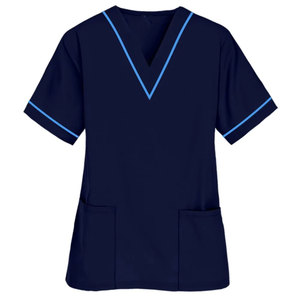 Medical <b>Scrub</b> Nursing Uniform Hospital V Neck <b>Top</b> Shirt Pants Doctor Nurse Canvas Quick Dry Breathable Unisex - Product Image 6