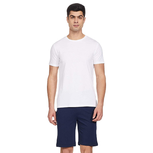 Ensemble chemise et short décontracté d'été pour homme, coupe ajustée, en coton, motif uni, séchage rapide, non tissé, design personnalisé pour adultes - Product Image 1