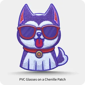 แพทช์ปักลายเชนีลรูปสุนัขแบบรีดร้อน  วัสดุ PVC เป็นมิตรกับสิ่งแวดล้อม รูปทรงไม่สม่ำเสมอ ของขวัญจาก MAKRAH SPORTS - Product Image 1