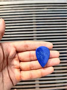 Cabochon en lapis-lazuli naturel, pierre précieuse en forme de poire, bleu profond, poli, pierre brute pour la fabrication de bijoux, bagues, pendentifs - Product Image 2