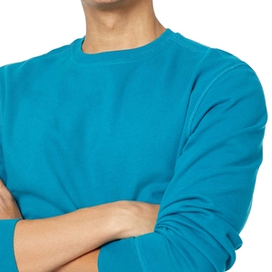 Pull en coton tricoté vert clair à col rond pour homme, coupe classique, décontracté, collection automne 2026, disponible à la vente en ligne - Product Image 5