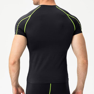 T-shirt de compression pour homme Cool Dry, absorption de la transpiration, entraînement, gym, avec taille personnalisée, léger, doux pour la peau - Product Image 2