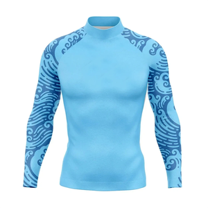 Women's MMA Rash Guard <b>Long</b> Sleeve Nylon Spandex Compression Quick Dry Sportswear - Product Image 4