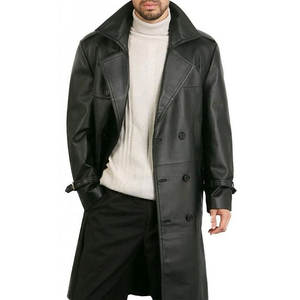 เสื้อโค้ทหนังยาวราคาส่ง ดีไซน์ใหม่ คุณภาพสูง แฟชั่นเสื้อโค้ทหนังยาวสำหรับขายออนไลน์ - Product Image 1