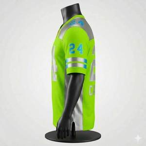 Camisetas con Logotipo Personalizado, 100% Poliéster, Impresión por Sublimación, Manga Corta, Uniforme de Fútbol Americano para Clubes - Product Image 3