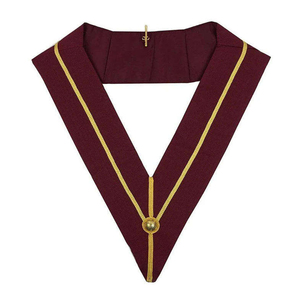 Cadena de insignias masónicas bordadas a medida de alta calidad con collar, fabricante de insignias masónicas, solicite precios al por mayor. - Product Image 4