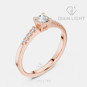 แหวนเพชรเพาะเลี้ยงในห้องปฏิบัติการ 0.25 กะรัต รับรองโดย IGI ทองคำขาว 14K สี F+ ความสะอาด VS+ แหวนหมั้นสำหรับผู้หญิง ของขวัญแต่งงาน - Product Image 4