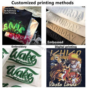 DTG T-shirts streetwear lourds personnalisés 100% coton T-shirt blanc à épaules tombantes surdimensionné Vintage délavé à l'acide pour hommes - Product Image 4