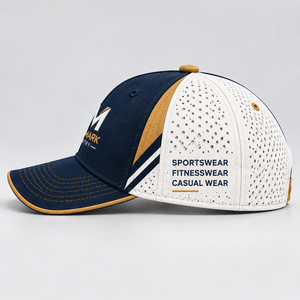 Custom 5 Panel Terry Jersey Embroidery Logo Perforated Laser Cutting Hole Drilled Waterproof Baseball <b>Hat</b> Sport Cap Trucker <b>Hat</b> - Product Image 5