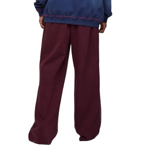 Super Loose Casual Streetwear Lightweight Mid Waist Oversized Polyester/Cotton Joggers <b>Baggy</b> Gray Wide Leg Sweatpants Breathable - Product Image 1