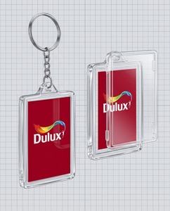 Custom Plastic Acrylic Logo <b>Keychain</b> Personalized Accessory for Brand Promotion Durable <b>Anime</b> Style Polished Letterpress Printed - Product Image 1
