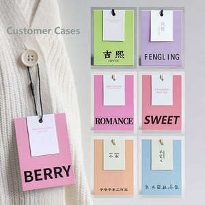 Etiquetas de Ropa Azules con Logotipo Personalizado, Etiquetas Circulares de Papel para Moda y Etiquetas de Comercio Minorista - Product Image 5