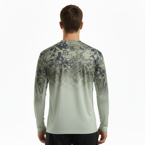 Chemise de pêche à manches longues pour homme, avec capuche et masque intégré, légère, séchage rapide, pour sports de plein air et pêche, t-shirt de pêche, maillot de sport. - Product Image 2