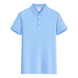 Men's Pink Short Sleeve Polo Shirt Solid Color Oxford Fabric Regular Fit Button Closure Casual Style Woven Material - Product Image 4