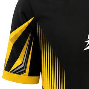 เสื้อฟุตบอลสีดำและเหลืองเสื้อกีฬาผ้าระบายอากาศคุณภาพสูงสำหรับชุดแข่งขันของทีมฟุตบอลอาชีพ - Product Image 5