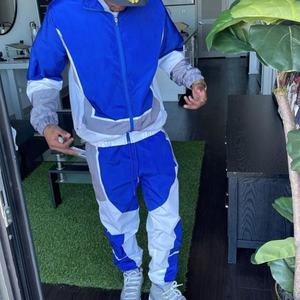 New Blank Two Piece Windbreaker <b>Jacket</b> Pants Sets <b>Men's</b> Windbreaker Sportswear Printed Zipper Nylon Polyester Sports Tracksuits - Product Image 3