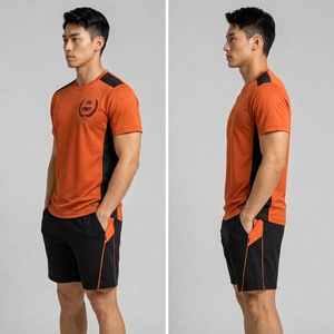 <b>Men</b> <b>Short</b> Set High Quality <b>Men</b> <b>Short</b> Set Custom Design Matching <b>Shorts</b> and Top Breathable <b>Lightweight</b> Polyester Fabric Comfort - Product Image 4
