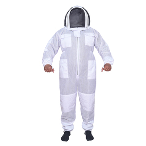 3 Layer Ventilated Polyester Lightweight Beekeeping <b>Suit</b> Full Body Protective with Fencing Veil Breathable Unisex Size - Product Image 1