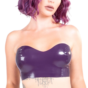 Sujetador push-up morado sin tirantes para mujer, copa completa con aros, sin espalda, color liso, sexy, de silicona, de una pieza, con efecto moldeador, solo lavar a mano. - Product Image 5
