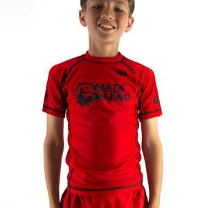 เสื้อรัดรูปสำหรับเด็กสำหรับกีฬายิวยิตสู ปี 2026 ขายส่ง เสื้อสำหรับฝึกซ้อมแบบไม่ใช้เสื้อคลุม (No Gi) เสื้อรัดรูปสำหรับการต่อสู้แบบ MMA  รับสั่งทำลายพิมพ์แบบ Sublimation - Product Image 1