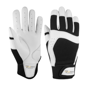 Guantes de bateo de béisbol y softbol, cómodos, ligeros, con puño largo y corto, protección para las manos, guante de béisbol de cuero de cabra - Product Image 1