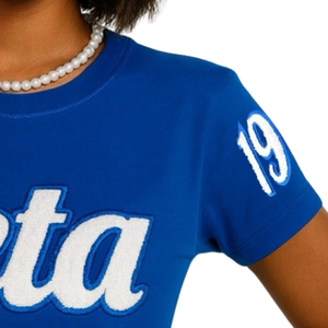 เสื้อยืดแขนยาว Zeta Phi Beta 1920 สำหรับผู้หญิง สีน้ำเงิน ลายตัวอักษรกรีก Zeta แบบสคริปต์ เสื้อยืดลำลองสำหรับชมรมนักศึกษา - Product Image 6