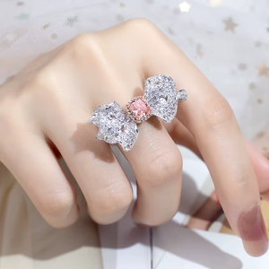 Platinum Fancy Diamond Ring Radiant Cut lab grown Diamonds Luxury Women's IGI Certified Jewelry - Product Image 5