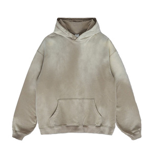 Sudadera con capucha verde para hombre, nueva colección 2026, con cremallera, oversize, 100% algodón French Terry, estampado puff, bordado, bolsillo frontal, casual - Product Image 2
