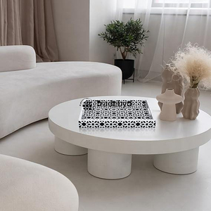 Bandeja de Servicio Móvil Moderna de Primera Calidad con Incrustaciones de Hueso, Adorno Decorativo para Mesa de Centro de Tradebyd - Product Image 1
