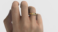 Bague Signet plaquée or 18K 14K avec diamant de laboratoire taille marquise et halo de diamants taille brillant rond, pour femme, avec bande bombée, bague statement