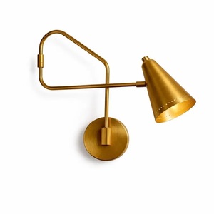 Brass Geometric <b>Wall</b> <b>Sconce</b> Art Deco Design Indoor <b>Lighting</b> Home Office Decor Durable Finish Calvin Handicraft 100% Diwali - Product Image 5