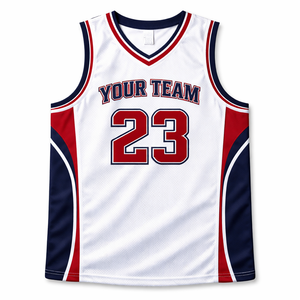 เสื้อบาสเก็ตบอลแบบกำหนดเองสำหรับทีมและลีก แห้งเร็ว ระบายอากาศได้ดี ผ้าโพลีเอสเตอร์ 100% ปักชื่อและหมายเลขผู้เล่นตามสั่ง - Product Image 4