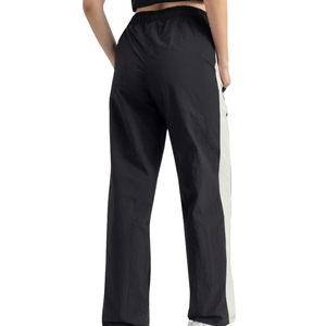 <b>Women's</b> Wide Leg <b>Corduroy</b> Pants <b>High</b> <b>Waist</b> Loose Fit Full Length Casual Solid Color Side Stripe Logo on Right Leg - Product Image 2