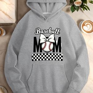 Baseball maman arc design sweats à capuche décontractés pour femmes - Product Image 2