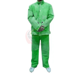 Chaqueta de Soldador de Cuero Reforzado Industrial, Resistente a la Radiación, Protección Contra Vapores, Ropa de Seguridad Contra Incendios - Product Image 4