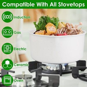 Juego de Utensilios de Cocina Antiadherentes de 17 Piezas con Inducción, Asas Desmontables, Calentamiento Rápido, Sartén y Cacerola para Uso en la Cocina - Product Image 6