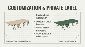 King 213cm Modern Outdoor <b>Double</b> High Mattress Quick Blow <b>Folding</b> Camping <b>Bed</b> Aluminum Alloy Frame Foldable Durable 600D Oxford - Product Image 3