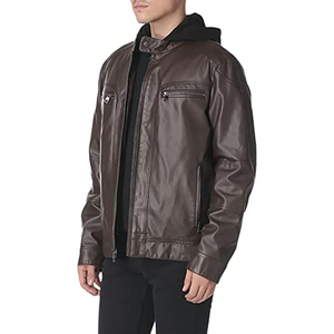 Manteau en cuir PU personnalisé, vêtements streetwear décontractés, aspect cuir, vêtements d'extérieur décontractés, tenue de tous les jours - Product Image 2