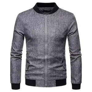 Chaqueta Bomber de Lona Ligera para Hombre, Estilo Moderno, Corte Ajustado, Ropa Exterior Informal de Moda, Multicolor, Fibra de Bambú en la Parte Delantera, Todas las Tallas - Product Image 5